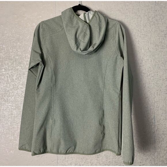 Columbia Womens Miller Peak Jacket Softshell Hooded Rain Water Repel Green XL - Picture 2 of 3